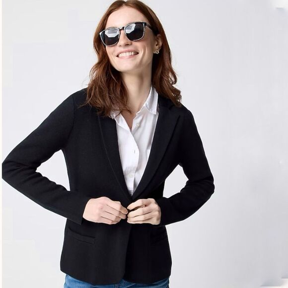 J. Crew Schoolboy Sweater Blazer Black - Picture 1 of 6